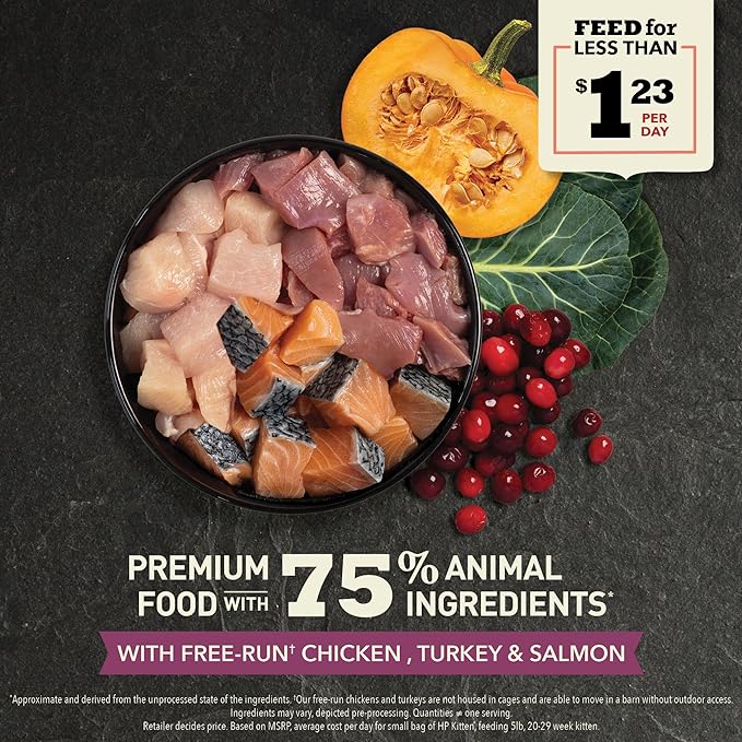 ACANA Highest Protein Dry Cat Food for Kittens, Poultry and Fish Cat Food, 4lb