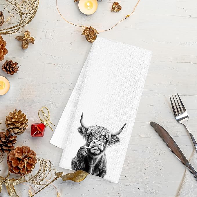 Funny Cow Hand Towels for Bathroom, Cow Bathroom Hand Towels, Cow Bathroom Decor, Cow Gifts for Woman Cow Lovers, Cow Themed Gifts, 16x24 Inch