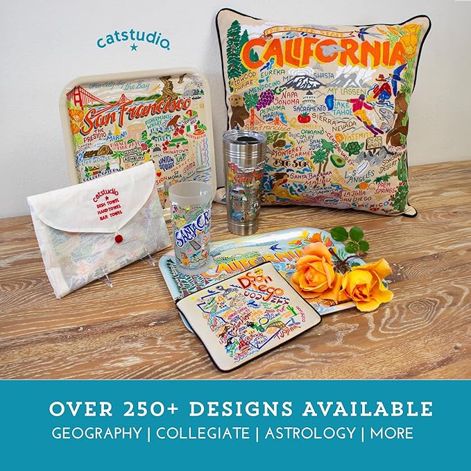 Catstudio Maryland Dish Towel - U.S. State Souvenir Kitchen and Hand Towel with Original Artwork - Perfect Tea Towels for Maryland Lovers, Travel Souvenir