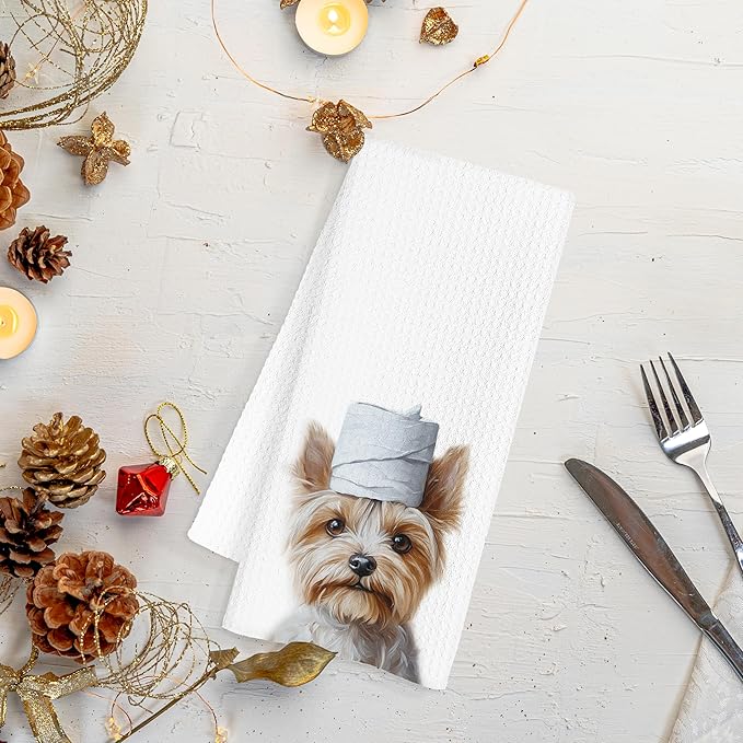 Yorkshire Terrier Hand Towels for Bathroom, Yorkshire Terrier Bathroom Hand Towels, Dog Bathroom Decor, Kids Hand Towels, Yorkshire Terrier Gifts for Women Dog Lovers, 16x24 Inch