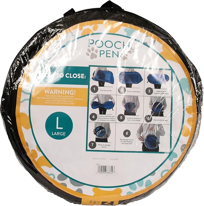 Beatrice Home Fashions Portable, Collapsible, Pop Up Kennel Travel Cat and Dog Crate, 40" L x 27" W x 27" H, Orange