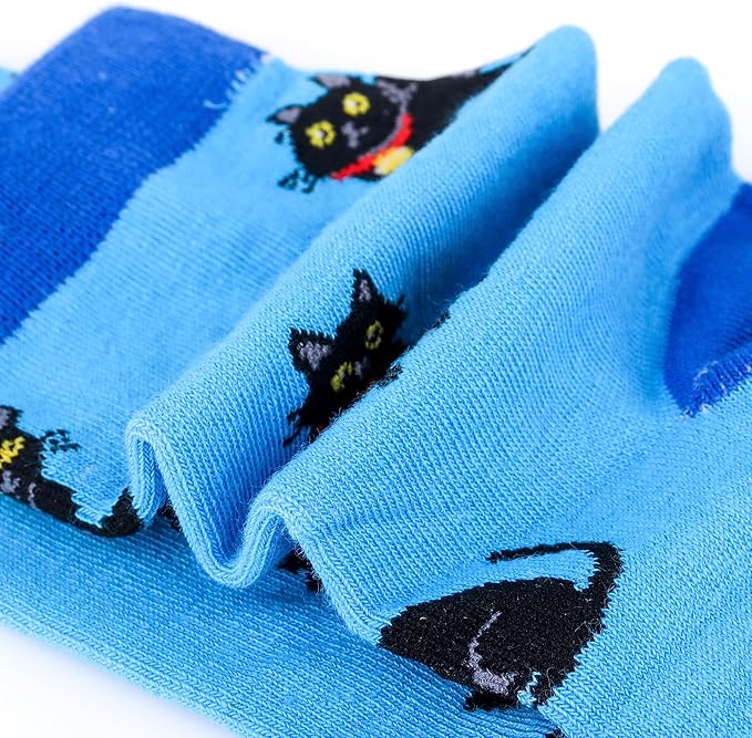 Belloxis Black Cat Socks for Women - Birthday & Golf Gifts for Teenage Girls