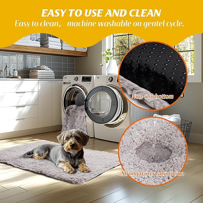 PatiencET Self Warming Cat Bed Mat, Self Heating Pet Bed for Indoor Outdoor Cats, Cat Dog Warming Pad Bed with Washable Removable Cover Non-Slip Bottom, 14"×20" Grey