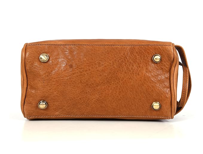 10" Premium Leather Toiletry Travel Pouch With Waterproof Lining | King-Size Handcrafted Vintage Dopp - Kit ~ Gift for Father's Day By Aaron Leather Goods