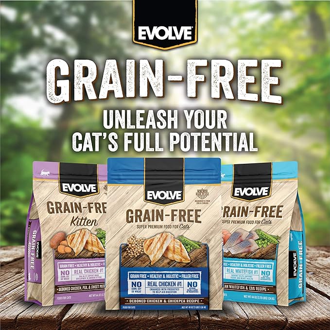 Evolve Grain Free Deboned Chicken, Pea and Vegetable Recipe Cat Food, 11lb