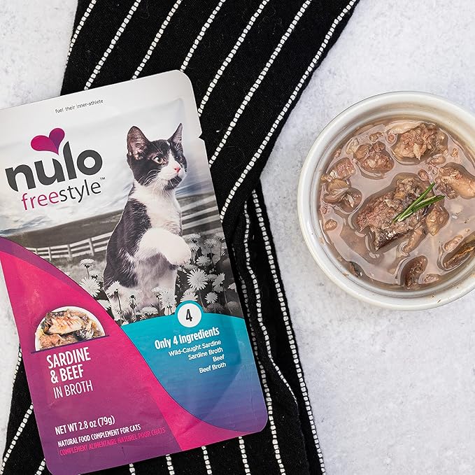 Nulo Freestyle Cat & Kitten Wet Cat Food Pouch, Premium All Natural Grain-Free Soft Cat Food Topper with Amino Acids for Heart Health and High Animal-Based Protein