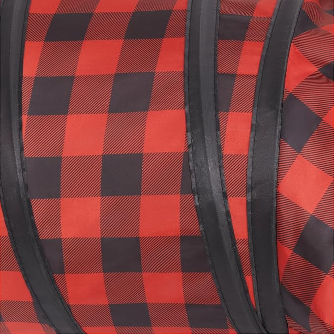 Tempcore Pet Cat Tunnel Tube Cat Toys 3 Way Collapsible, Cat Tunnels for Indoor Cats，Kitty Tunnel Bored Cat Pet Toys Peek Hole Toy Ball Cat, Puppy, Kitty, Kitten, Rabbit Red Lattice