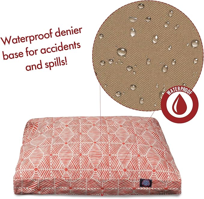 Majestic Pet Charlie Salmon Small Rectangle Pet Bed