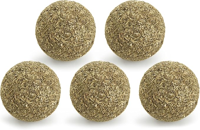 SmartyKat (5 Count Catnip Kiss Compressed Catnip Ball Toys - Natural, 5 Count