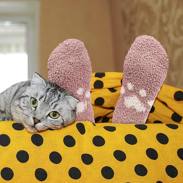 Benefeet Sox Cute Fuzzy Socks for Women Girls Fluffy Warm Cozy Novelty Slipper Socks Funny Animal Plush Sleeping Socks