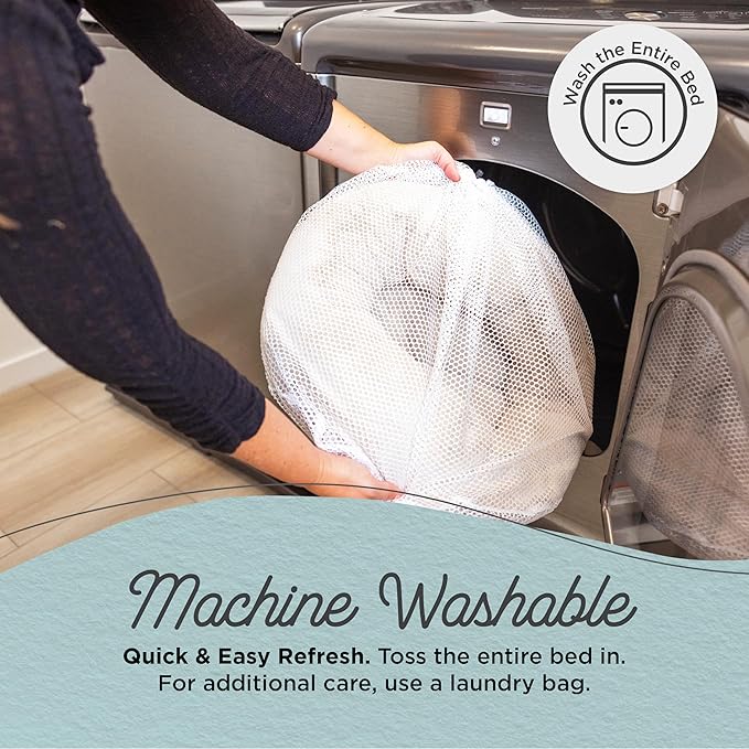 Best Friends by Sheri Patterned Lux Faux Fur Calming Donut Dog Bed, Gray, Extra Small, 18" x 18"