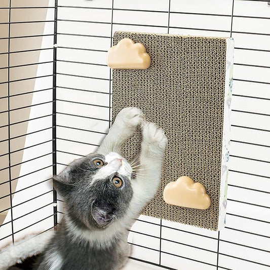 Cat Scratching Post for Cage 30X20CM, Cage Wall Mounted Cat Scratcher, Cardboard Scratcher, SCR-30X20CM-3.3CM