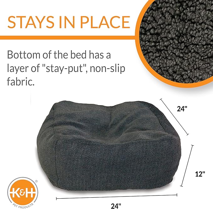 K&H Pet Products Cuddle Cube Pet Bed Gray Small 24 X 24 Inches