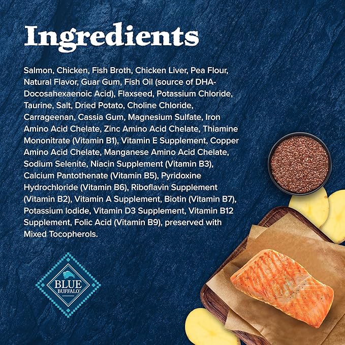 Blue Buffalo Wilderness Natural High Protein Grain Free Salmon Pate Wet Food for Kittens, 3 oz., Case of 24