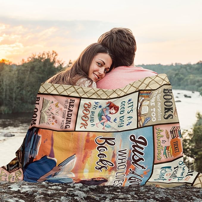 Book Lovers Gifts for Women 60"X50", Bookish Gifts for Book Lovers Women, Reading Gifts for Readers/Librarian/Book Nerd/Bookworm