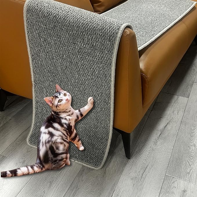 70.9"x 15.9" Thickened Extra Large Cat Wall Climbing Carpet, Cat Climbing Wall with 10pcs Fixed Nails for Indoor Cat Exercise,Cat Wall Scratcher,Wall Climbing Cat Carpet (Gray)