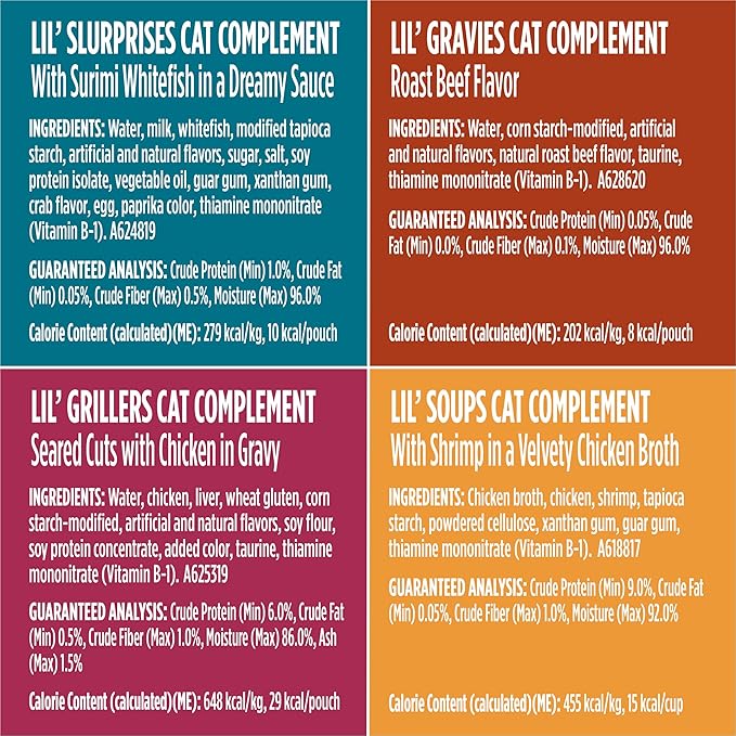 Friskies Purina All-Star Faves Lickable Gravy Cat Food Topper Wet Cat Food Variety Pack - 24 ct. Box