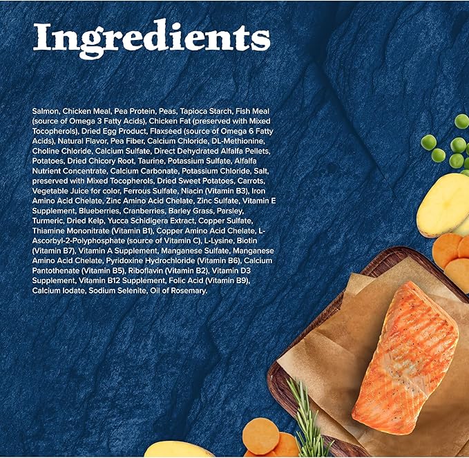 Blue Buffalo Wilderness Natural High Protein Grain Free Salmon Dry Food for Adult Cats 11 lbs.