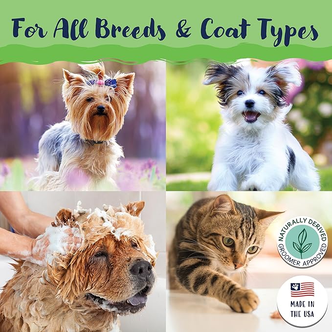 Bobbi Panter 2-in-1 Deshedding Dog Shampoo and Conditioner for Detangles & Shedding Control - Natural Ingredients, Tear-Free, Salt-Free, pH-Balanced, 20:1 Concentrated, Pear Scented, 1 Gal.