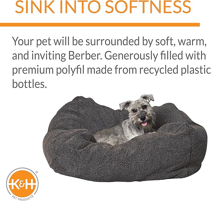 K&H Pet Products Cuddle Cube Pet Bed Gray Small 24 X 24 Inches