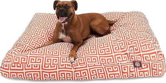 Majestic Pet Towers Rectangle Pet Bed - Orange - Medium