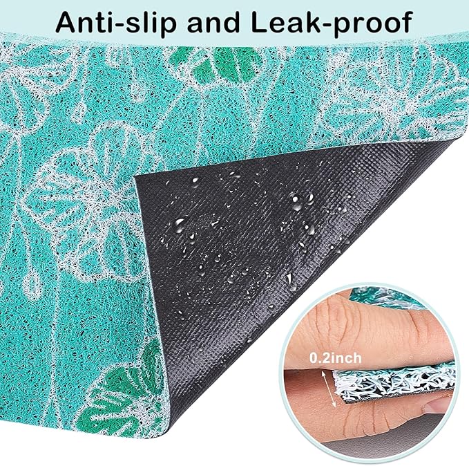 Bienbee Cat Litter Mat, Cat Litter Mat Litter Trapping Mat, Easy to Clean, Soft Litter Box Mat for Cat, Kitty, PVC Material Pad 40 * 30in