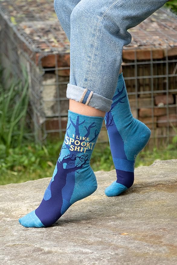 Blue Q Women's Funny Novelty Crazy Crew Socks with Sayings