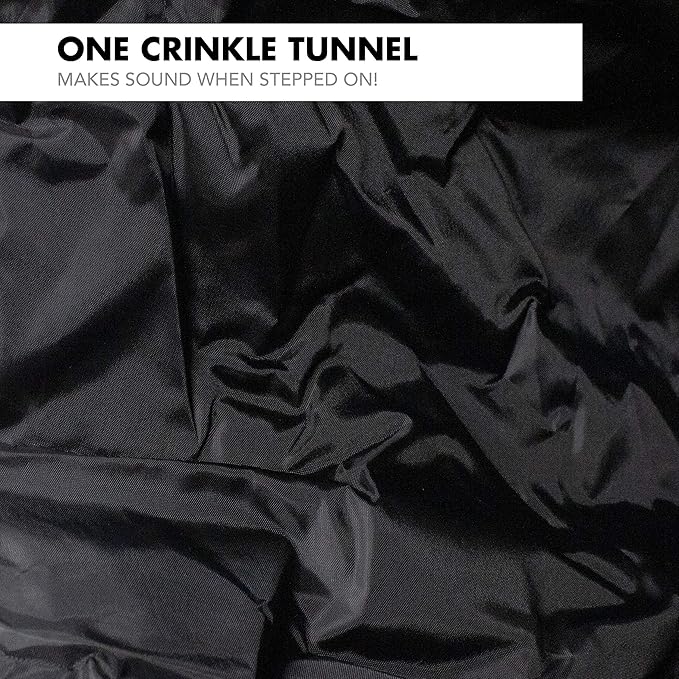 Purrfect Feline - 4 Way Cat Tunnel and Crinkle Cat Toy - Interactive Cat Toy with Cat Ball - Cat Supplies for Indoor Cats - Suitable for Ferrets, Rabbits or Small Dogs - Light Blue - L