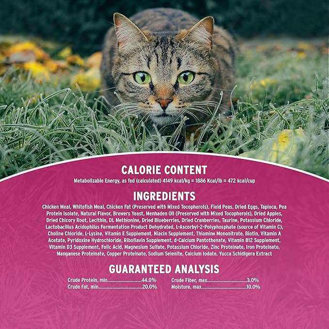 Annamaet Grain-Free Feline Formula Dry Cat Food, (Chicken & Fish), 12-lb Bag