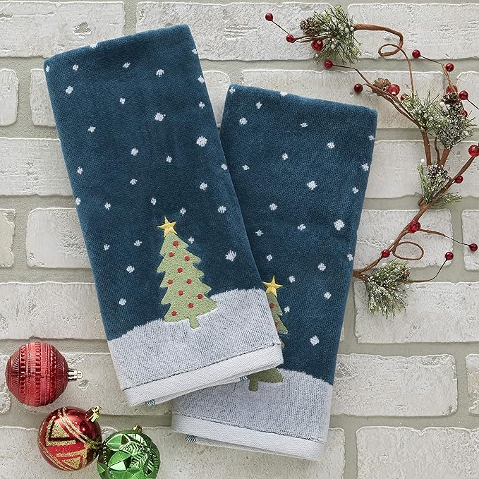 SKL Home Hand Towel Set, Simple Tree 2 Count