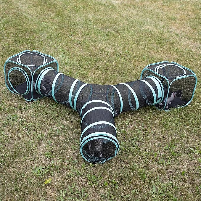 Kitty City Outdoor Catio Mega Kit for Cats, Replacement Parts, and 10' Tunnels