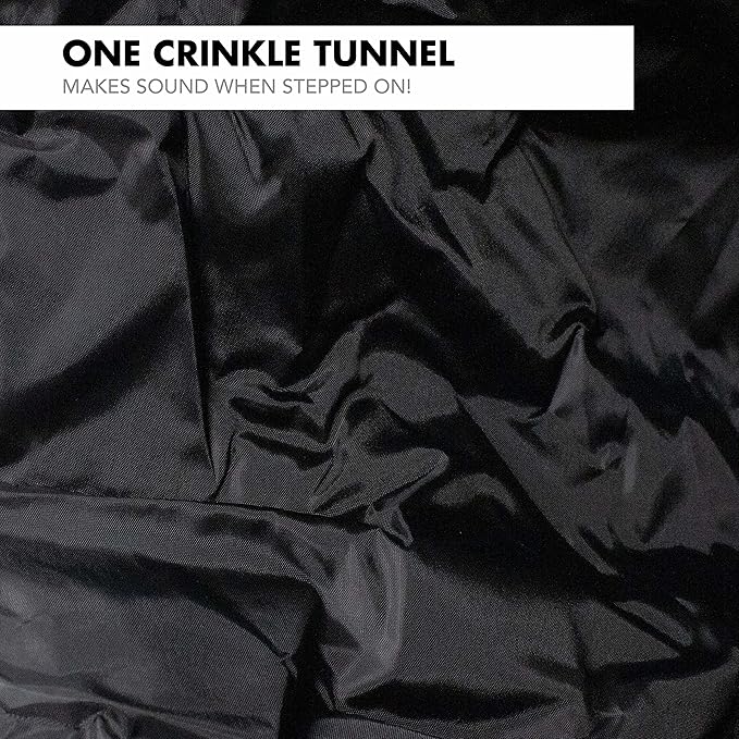 Purrfect Feline - 4 Way Cat Tunnel and Crinkle Cat Toy - Interactive Cat Toy with Cat Ball - Cat Supplies for Indoor Cats - Suitable for Ferrets, Rabbits or Small Dogs - Light Blue - XL