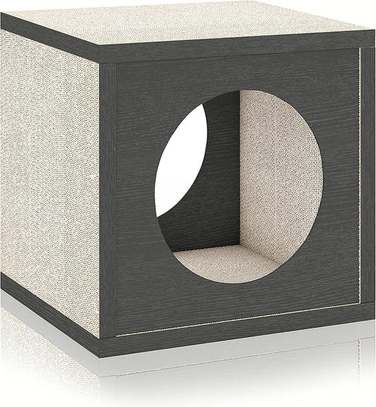 Way Basics Premium Cube Cat Scratcher Lounge - Scratch and Play zBoard Lasts 5X Longer