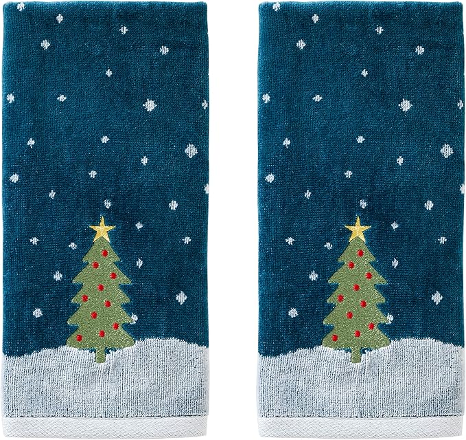 SKL Home Hand Towel Set, Simple Tree 2 Count