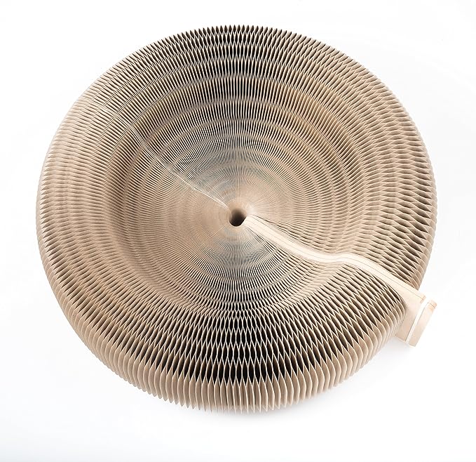 Elegant Home Fashions Cat Donut Bed Recycle Cardboard, Brown, 22.8"x 6.7" (DJ-CBD01001)